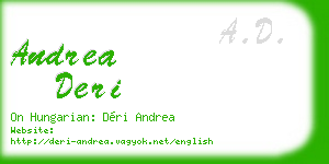 andrea deri business card