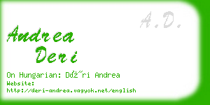 andrea deri business card